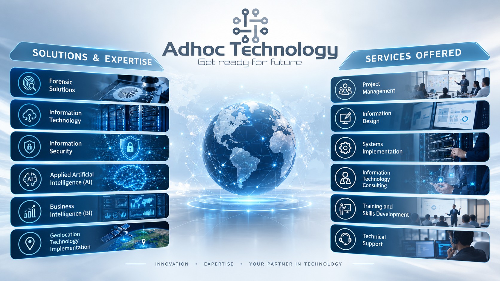 Preview of our Solutions & Expertise and Services Offered overview